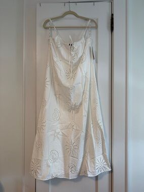 Kourt Genevieve white Cotton Dress size small